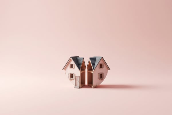 Une maison separee en deux